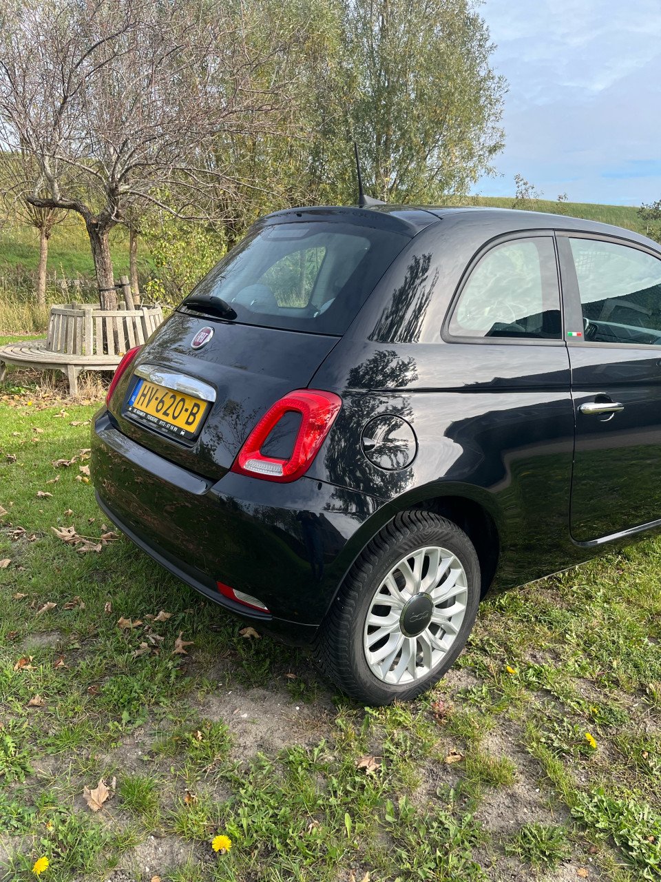 Fiat 500 Twinair Turbo 80pk Dualogic 2015 Zwart
