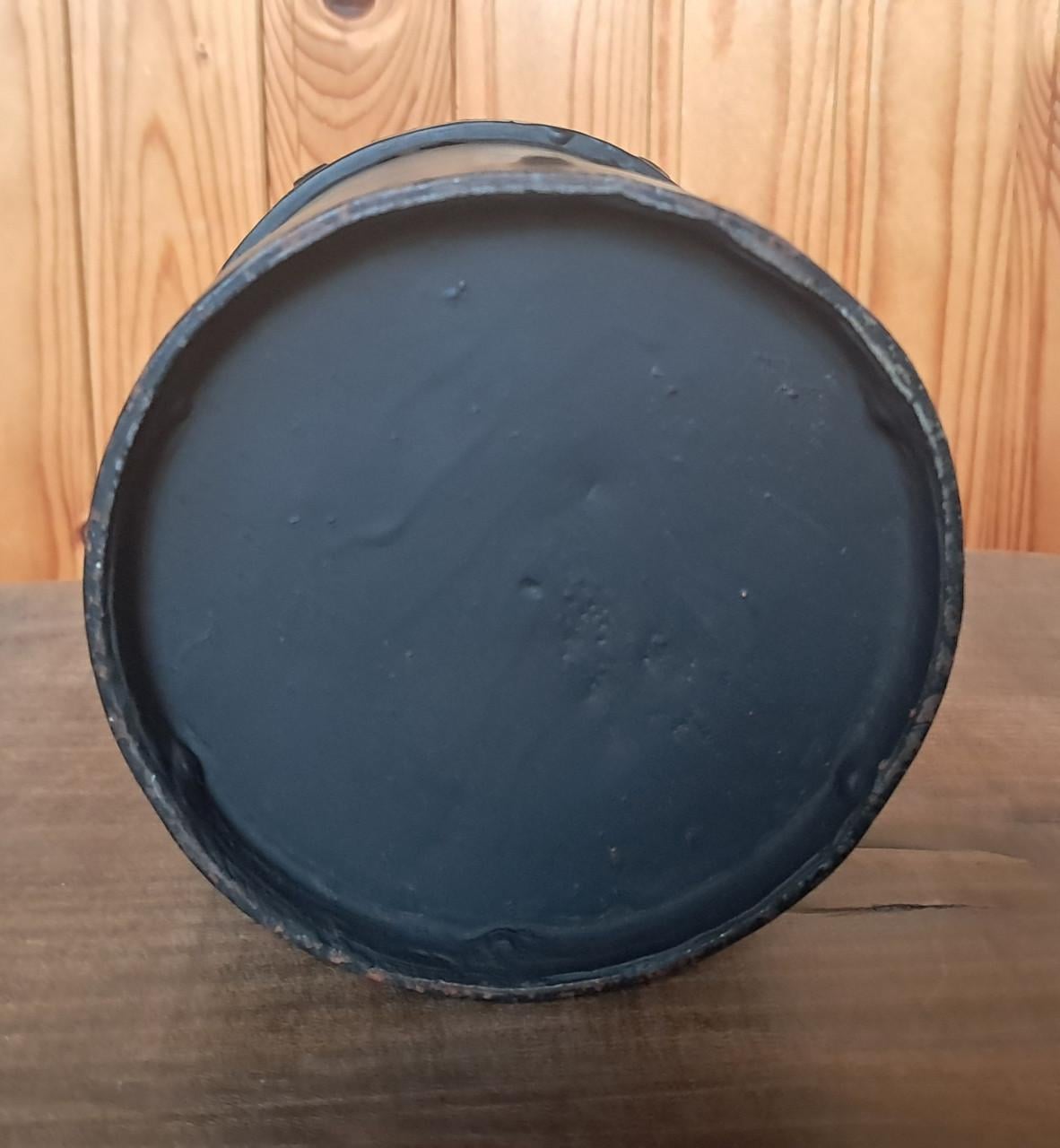 Antieke geijkte maatbeker 1 liter 12/11 x 12 cm hoog