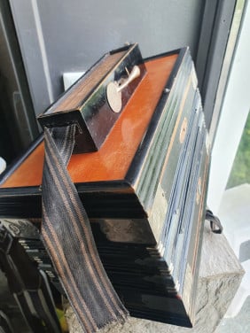Zeldzaam antiek REGAL MELODEON houten Accordeon voor liefhebbers