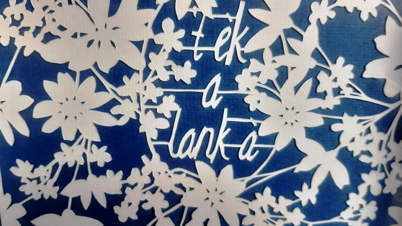 Zeeland dialect knipselkunstwerk ZEEUWSE TAELE  ‘tek al lange’
