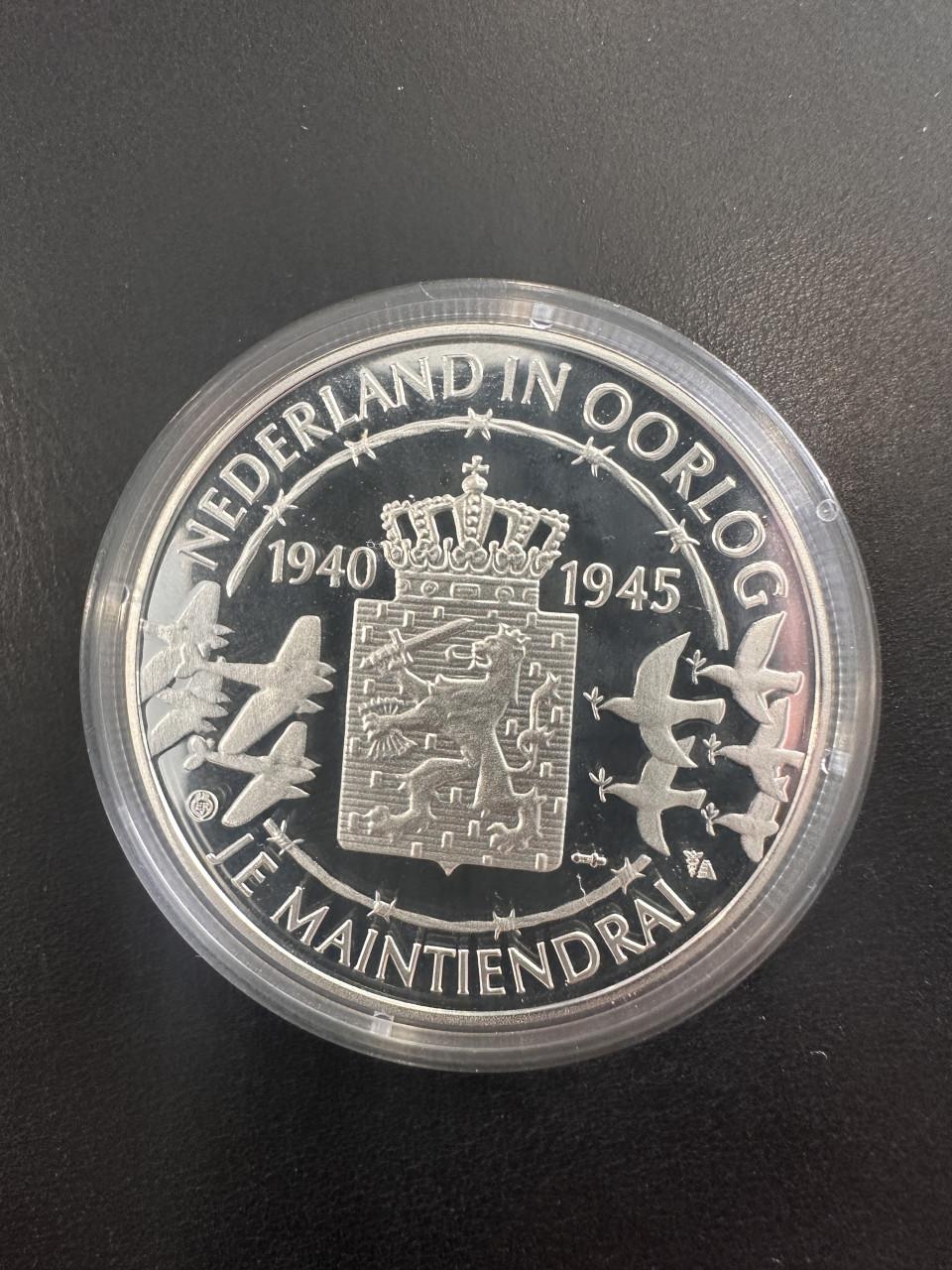 0.925 Zilveren herdenkingsmunt Herdenkingsmunt Nederland in Oorlog