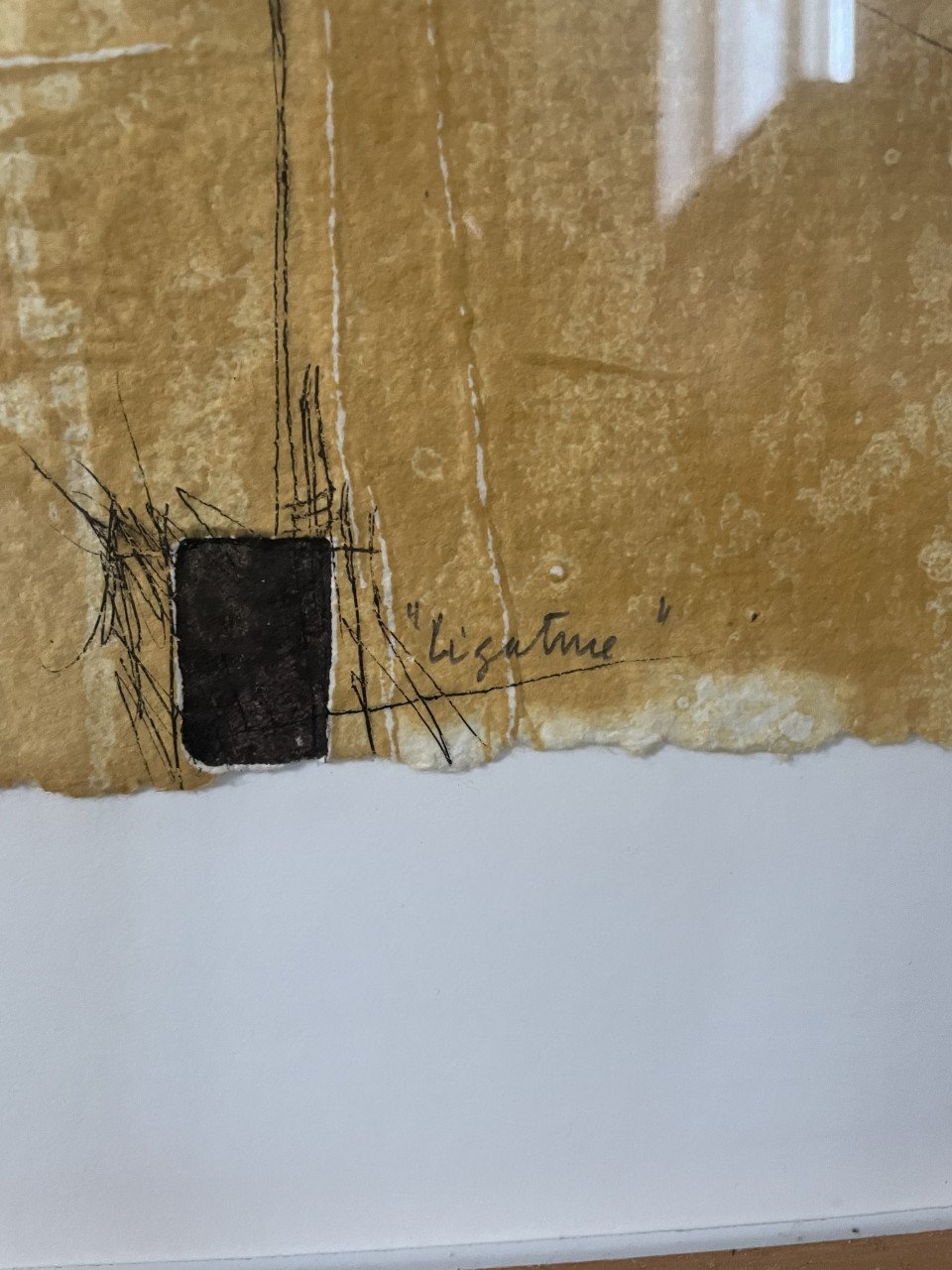 Kunstwerk ets Bernard Remusat Frans abstract