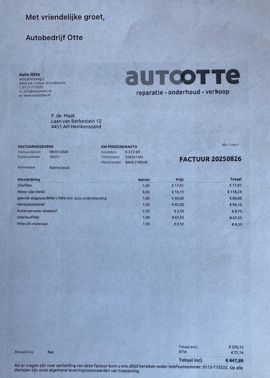 BMW Z4  2.5i 6 cylinder