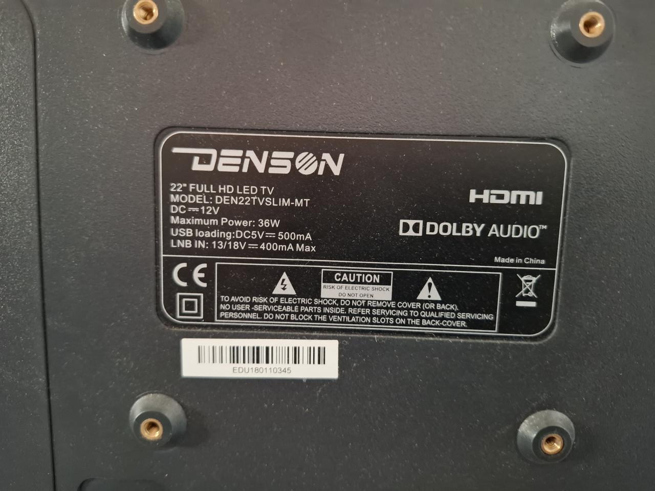 Denson 22 inch Full HD LED TV (ingebouwde sateliet-tuner)