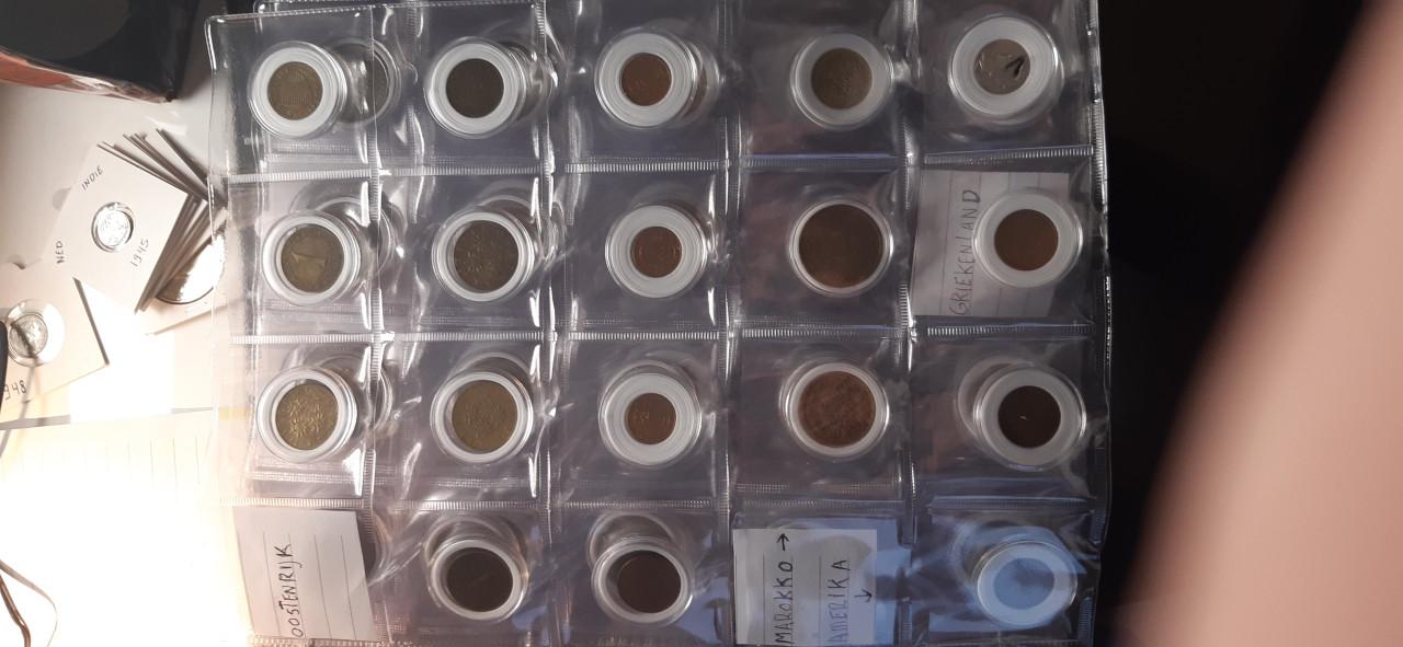 Map met oude munten buitenland