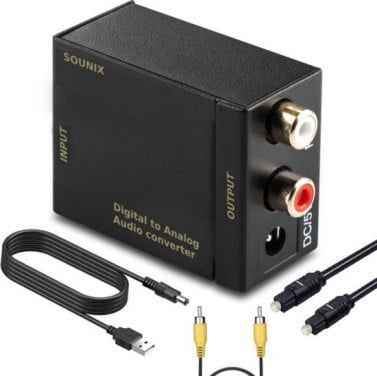 Coaxiale/Toslink digitaal-naar-analoog audioconverter