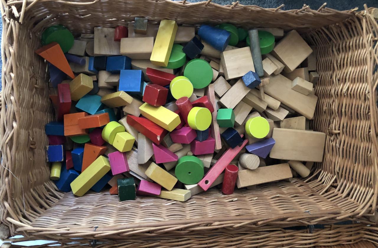 Houten speelgoed blokken