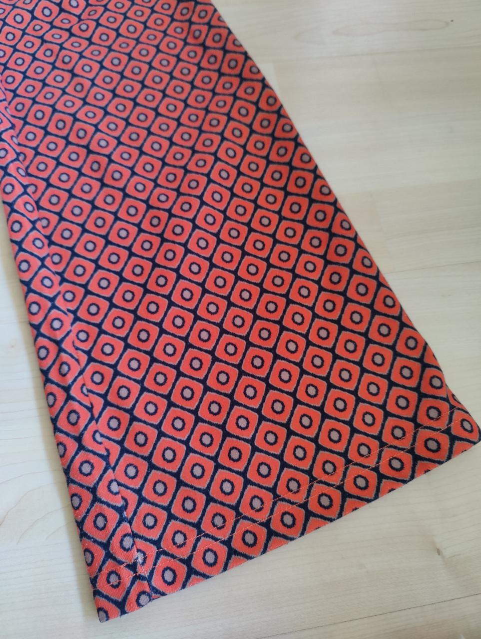 Zizo flared broek retro look oranje rood maat 36