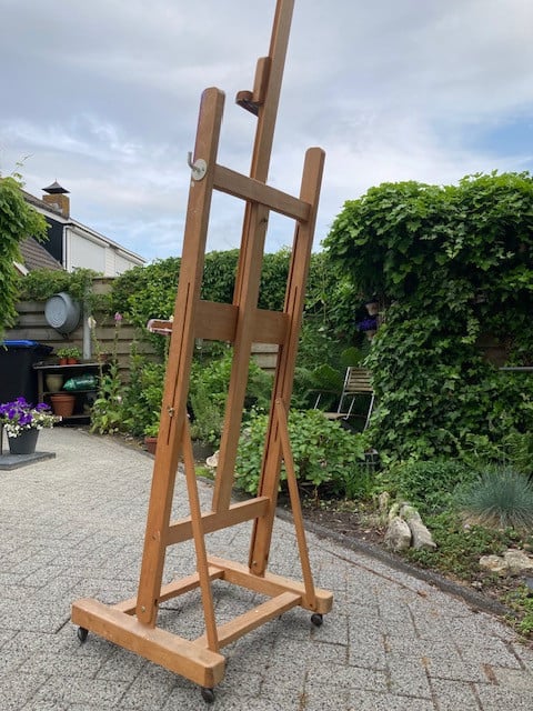 Houten schildersezel