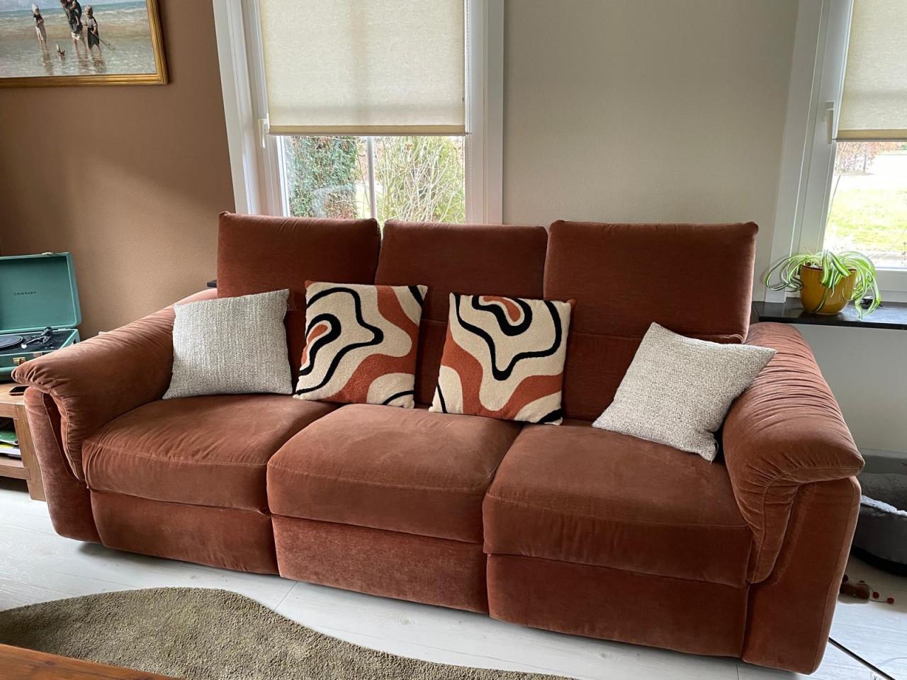 Natuzzi 3 zits bank met 2x elek. relax