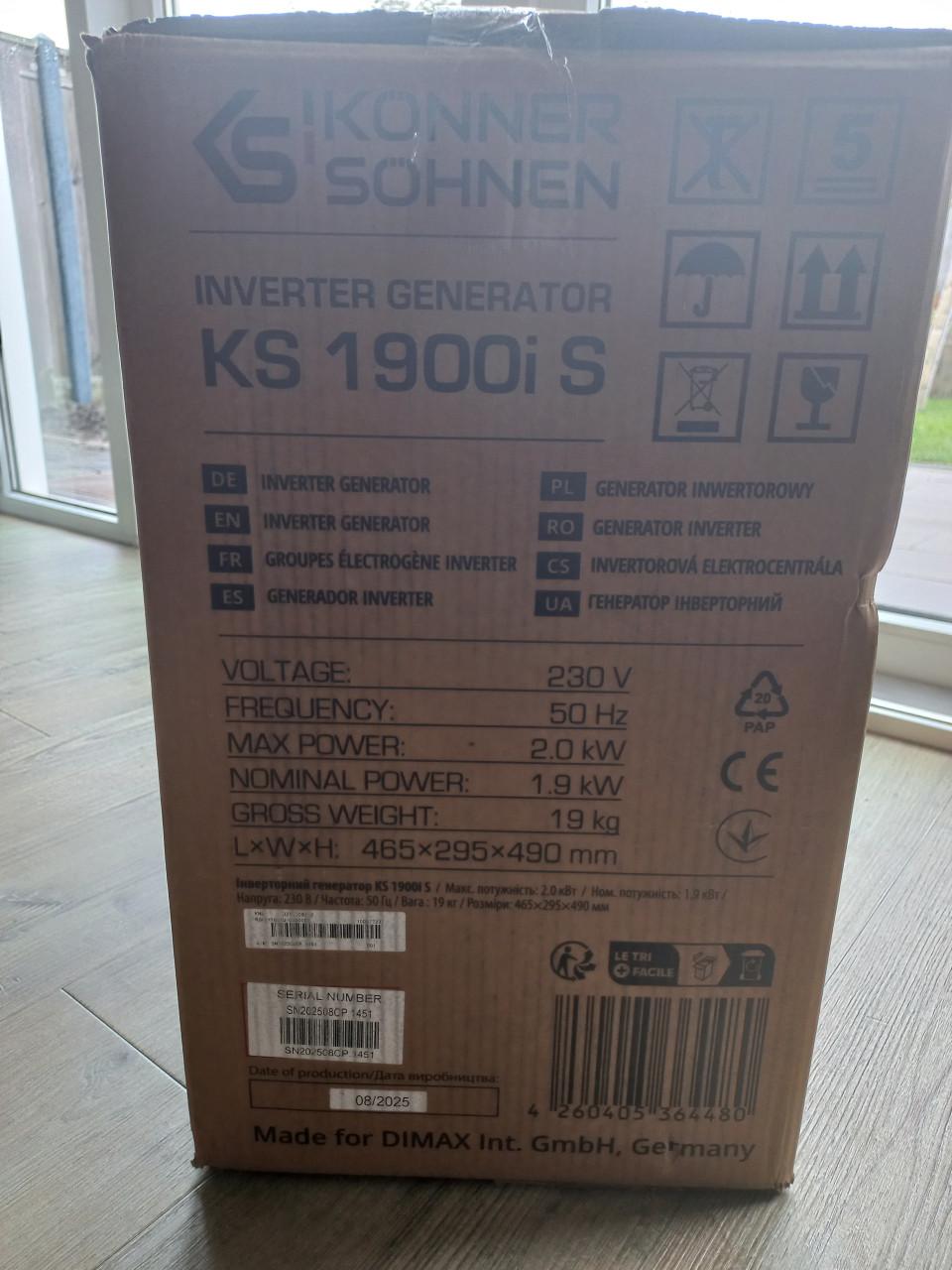 Inverter Generator KS1900i S (aggregaat) Könner &  Söhnen