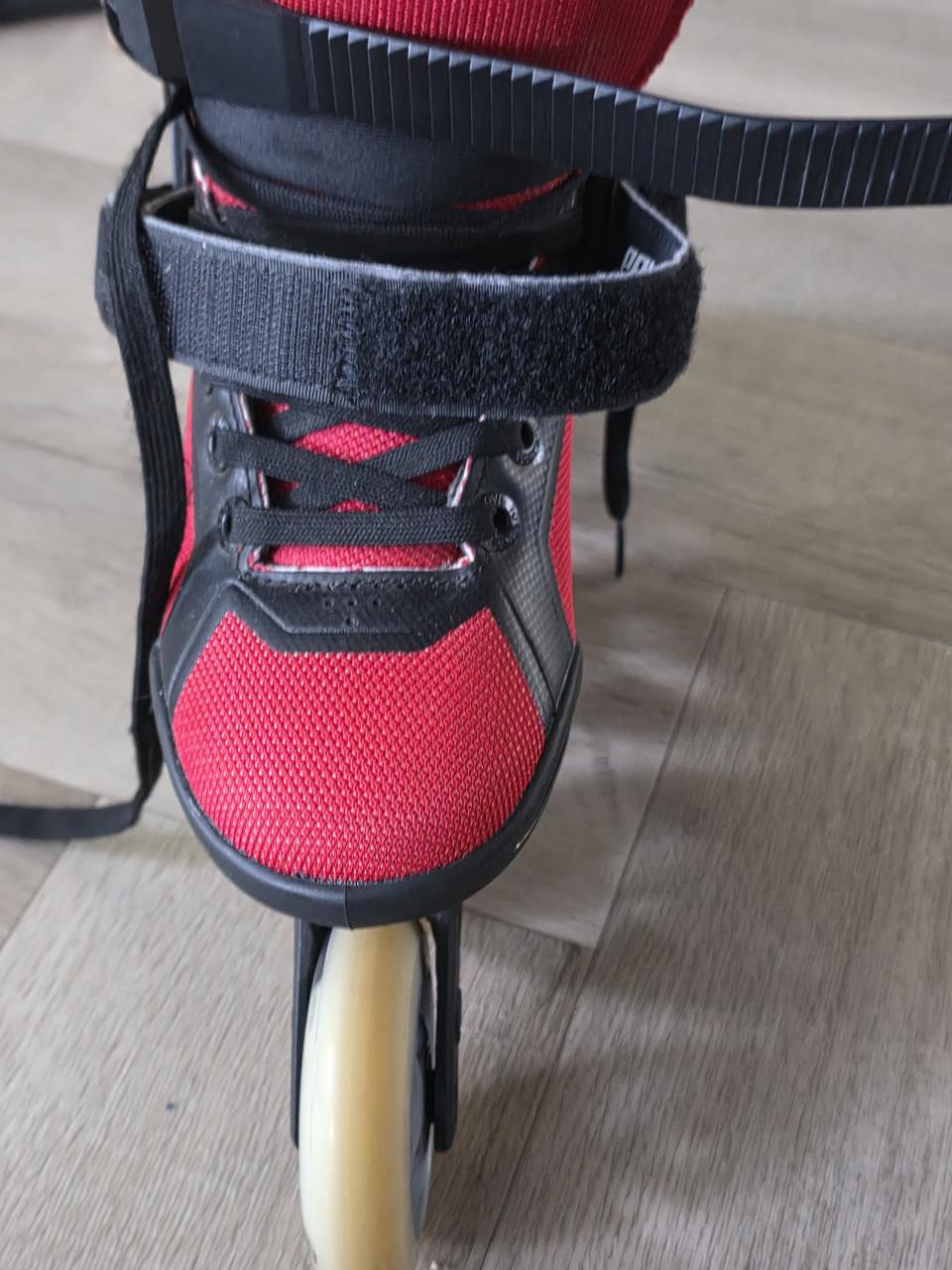 Power slide phusion red 90 maat 39 incl tas en bescherming