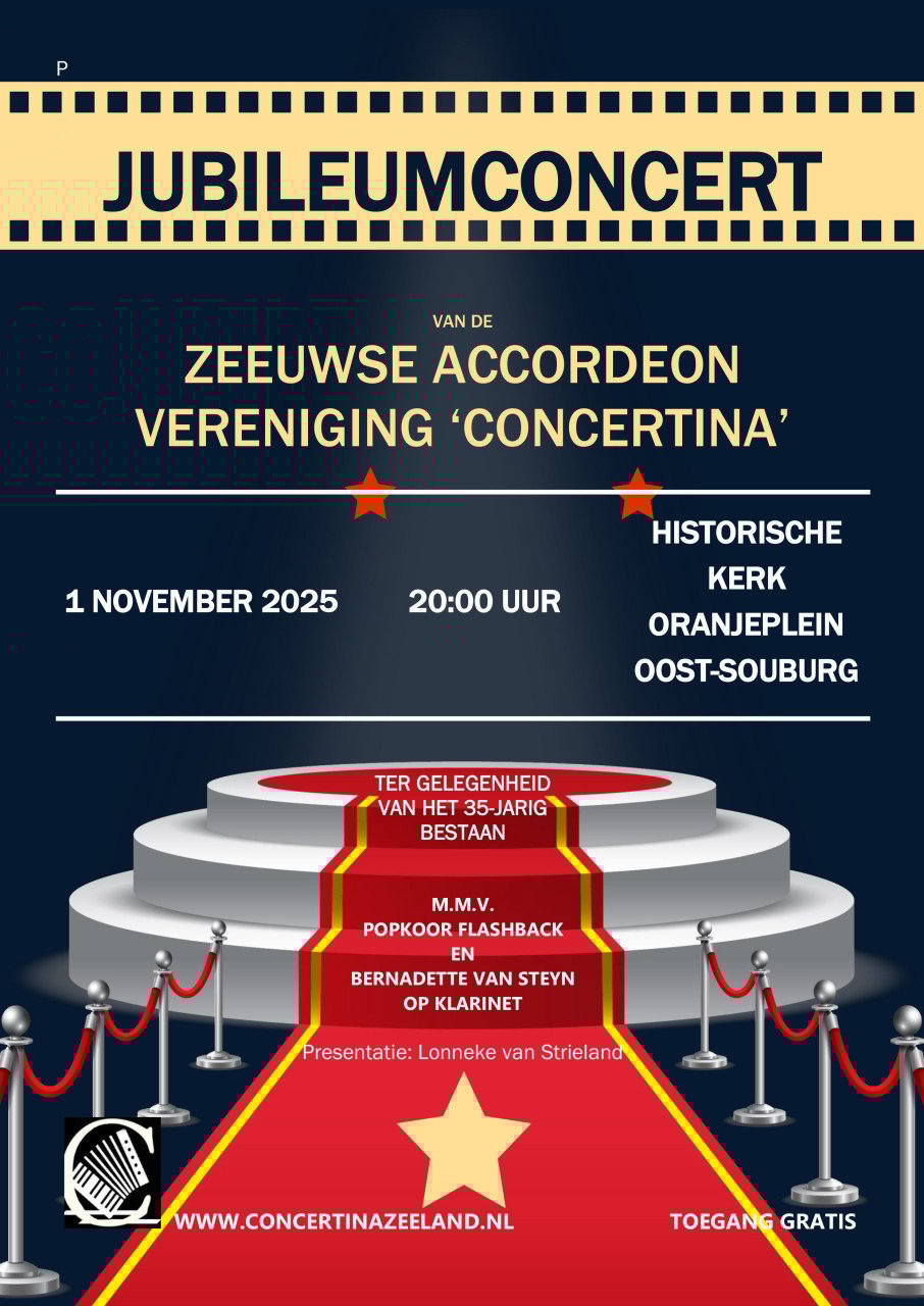 Jubileum concert van de Zeeuwse Accordeon Vereniging "Concertina"
