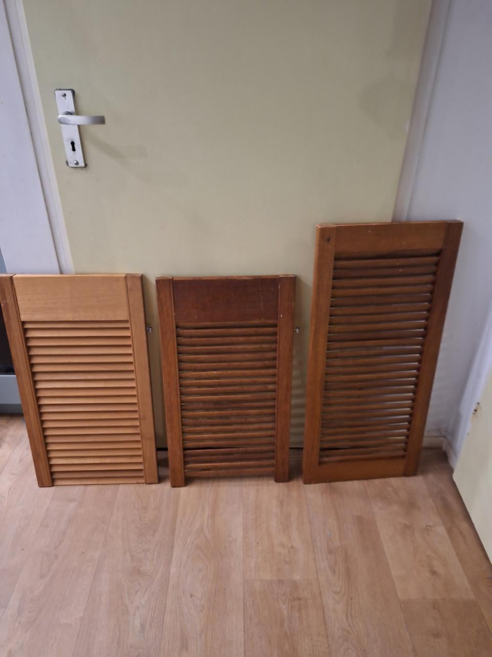 3 x houten luikjes