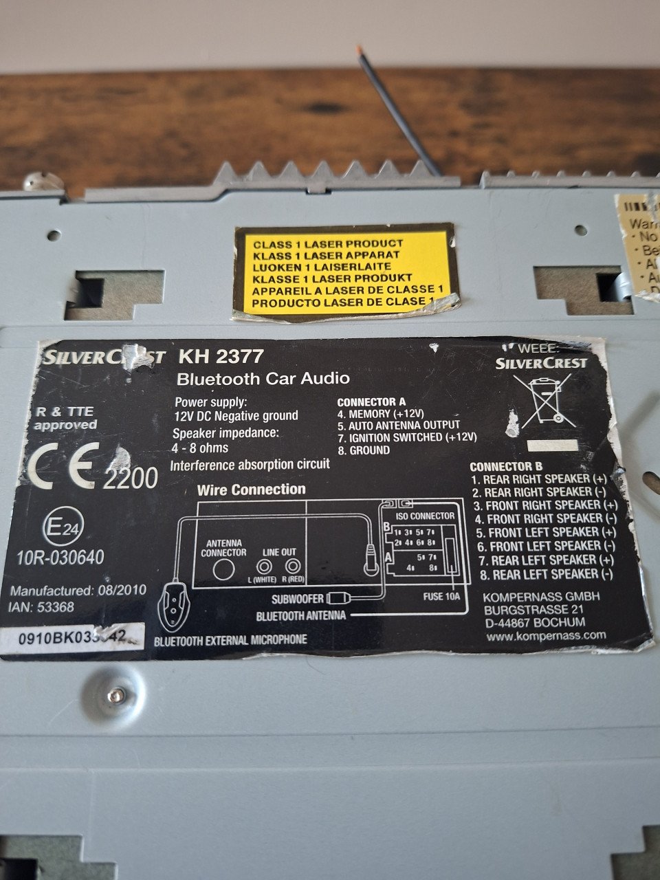 Autoradio Silvercrest KH 2377
