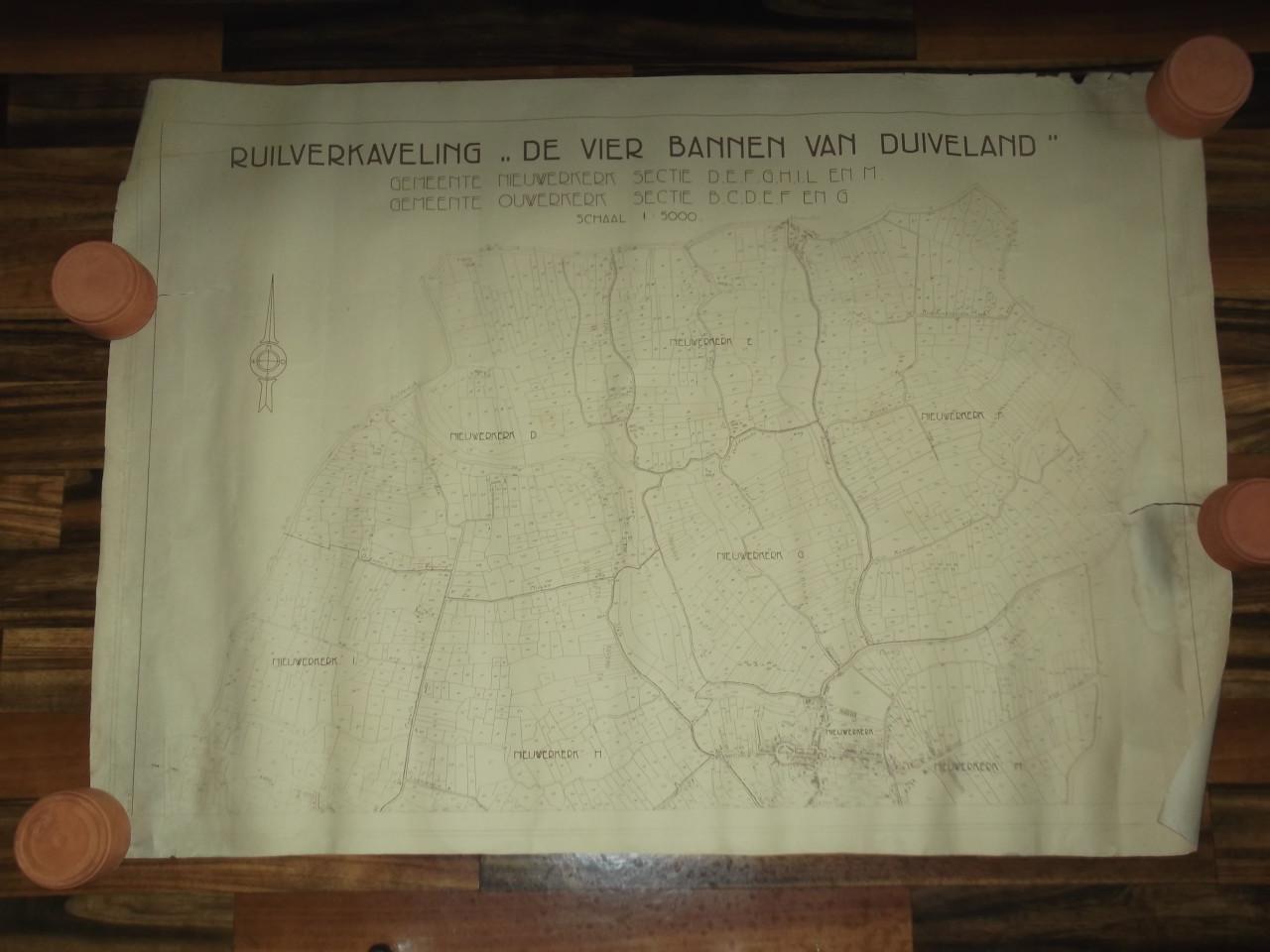 Oude landkaart van Nieuwerkerk