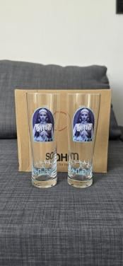 8 Bierglazen De witte non