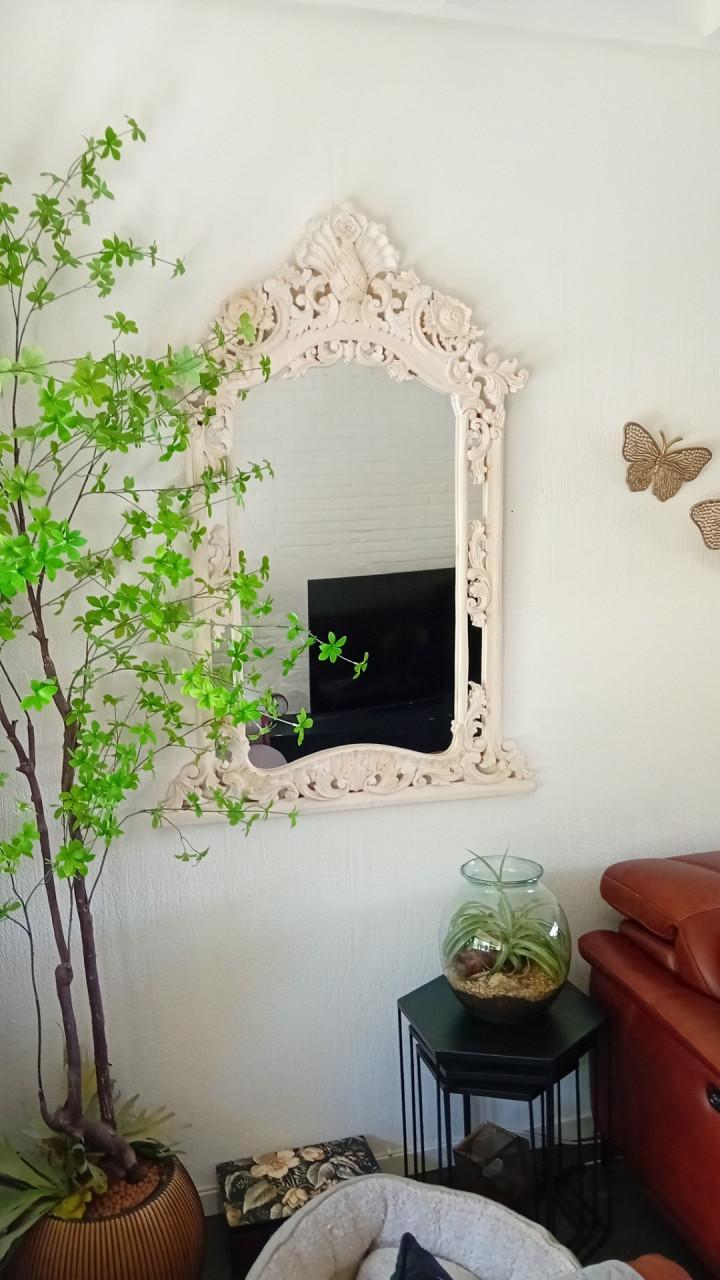 Schitterende Brocante Spiegel!