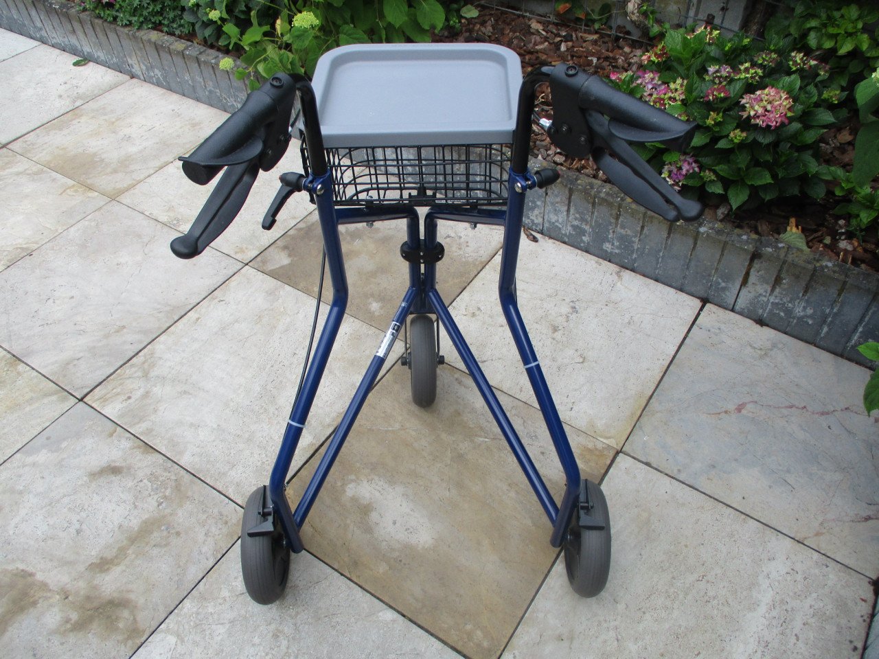 Zgan opvouwbare 3wiel rollator met mand en dienblad