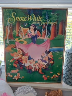 Disney's Snow White and the seven dwarfs poster & frame 50x40 cm