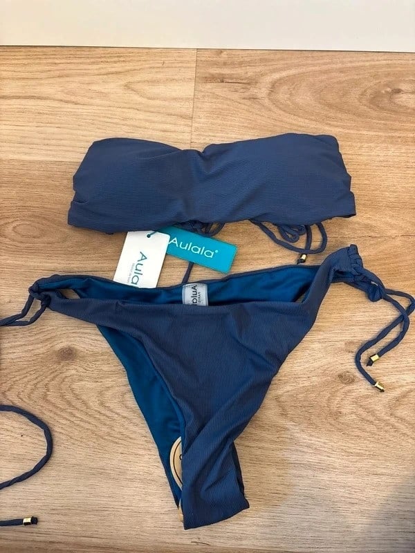 Aulala bikini set – Maat M – Marineblauw 👙