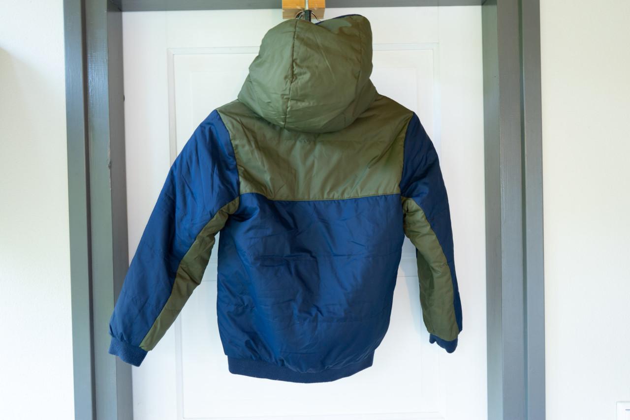 Stoere jongens winterjas van WE maat 134/140