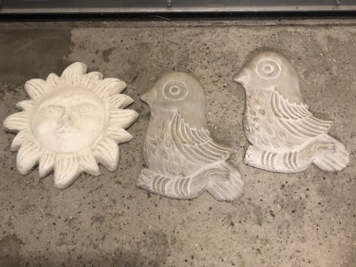 2 vogels en een zon ( om op te hangen )