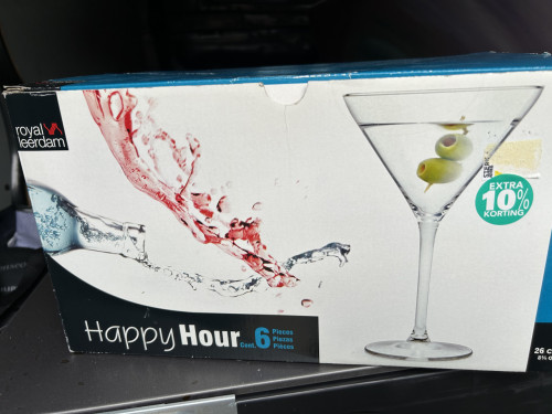 Moederdag cadeau Nieuw en ongebruikte set cocktail glazen in verpakking