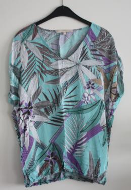 Shirt met bladeren print maat 46