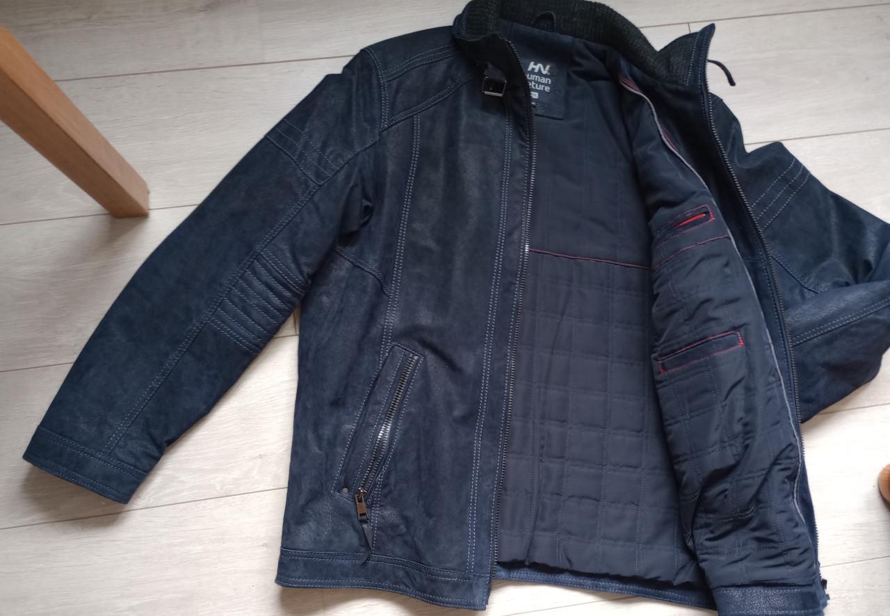 Leren  Heren winterjack maat L.