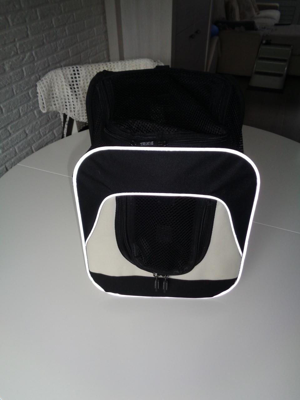 Trixie Hondentas Savina Buik Zwart / Grijs