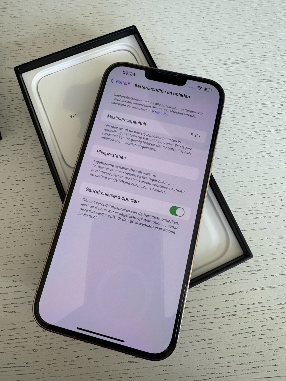Iphone 13 pro max 256GB gold batterij 86% zgan 100%krasvrij