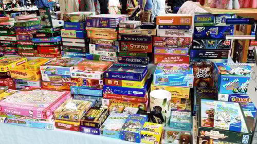 Markten met spelletjes en puzzels