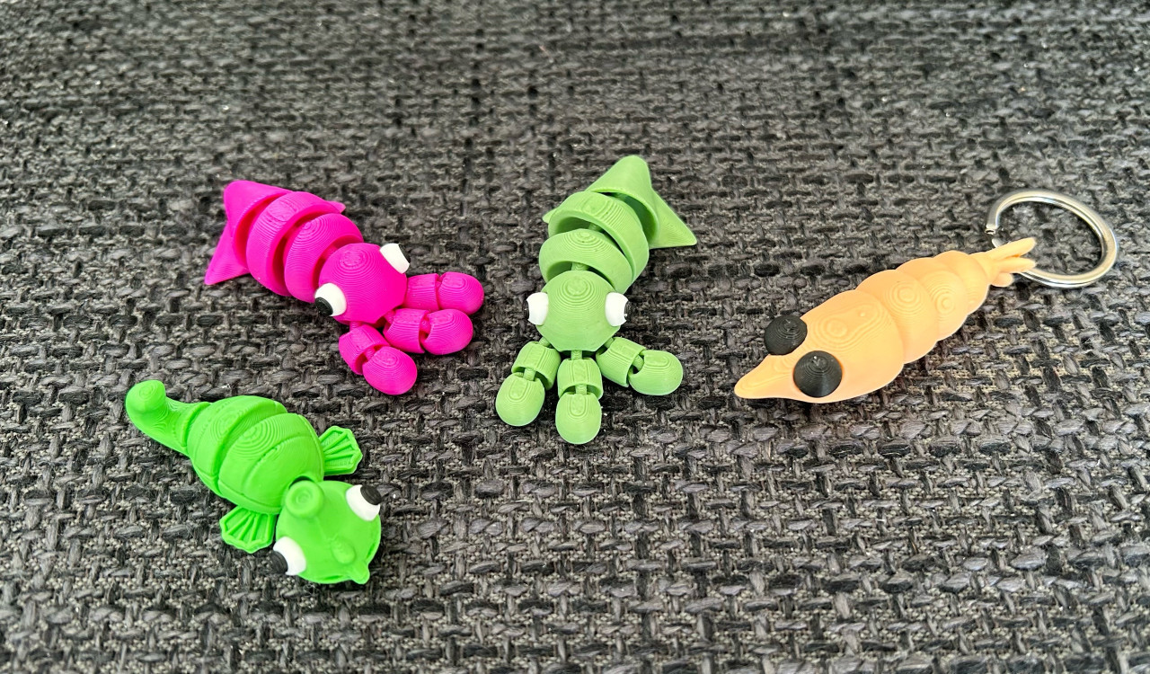 3D geprinte Sleutelhangers.
