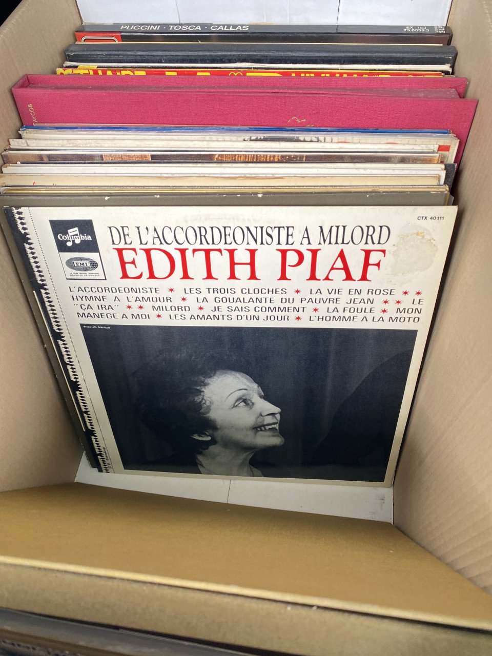 Klassieke muziek + zangers : M. Callas, E. Piaf, J. Brel e.d. LP’s