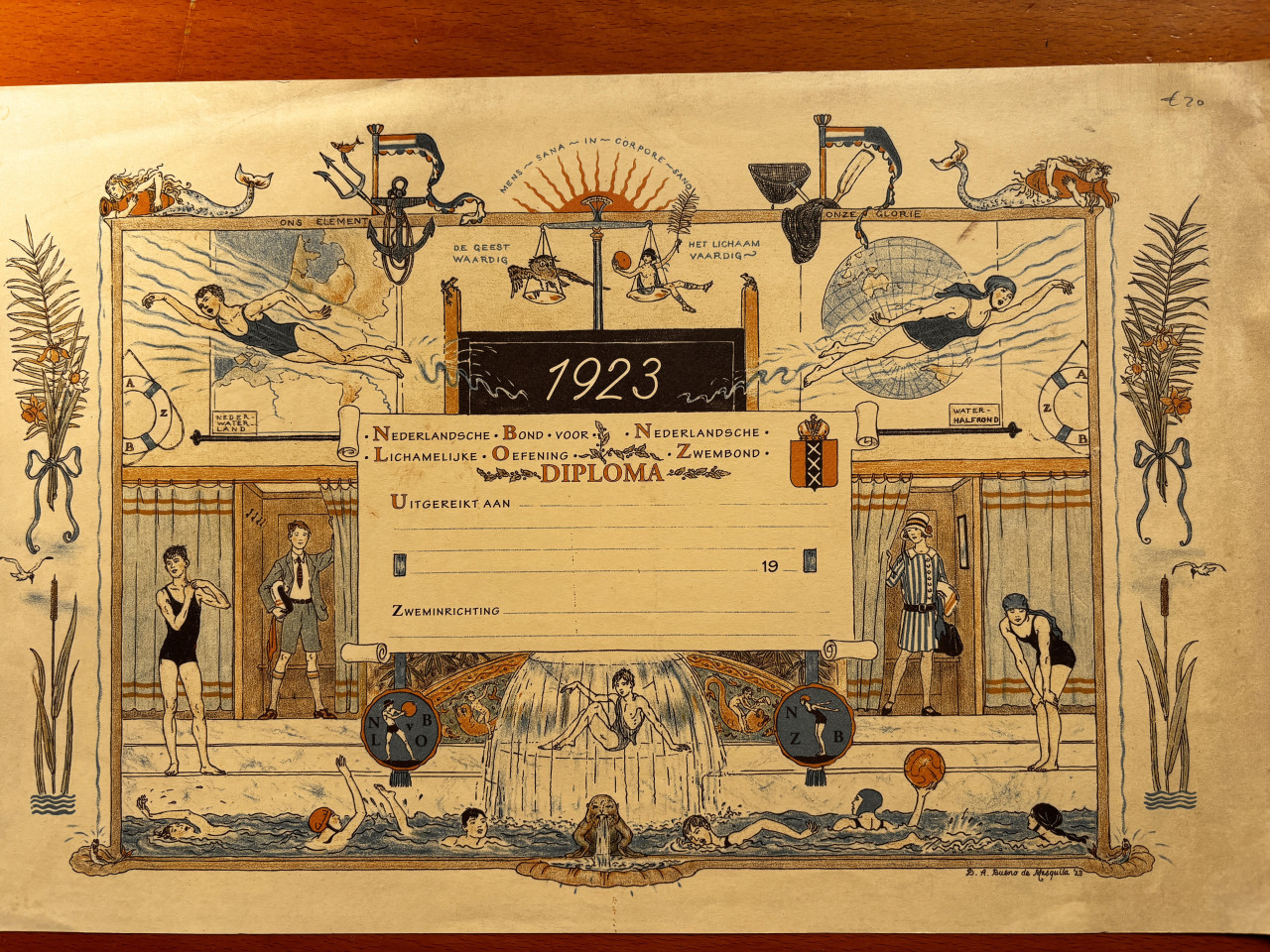 Zwemdiploma 1923