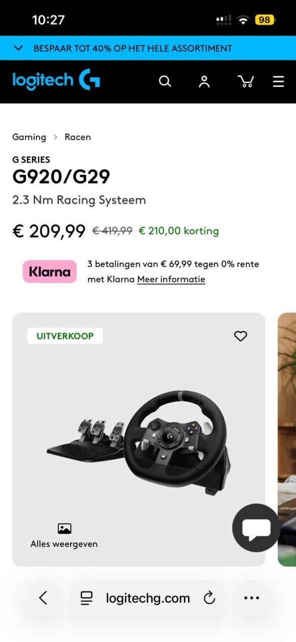 Logitech G920 racestuur