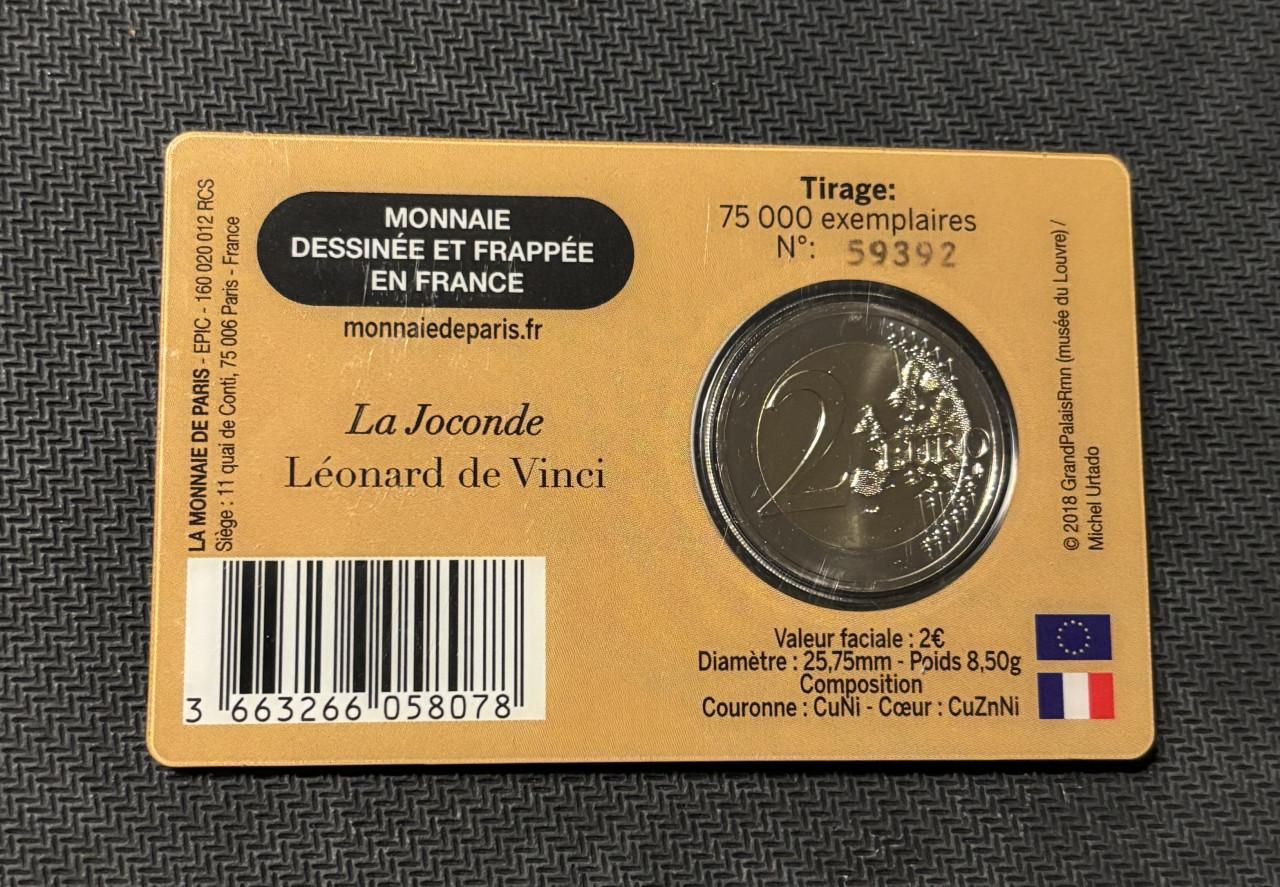 Coincard 2 euro Frankrijk Louvre 2025
