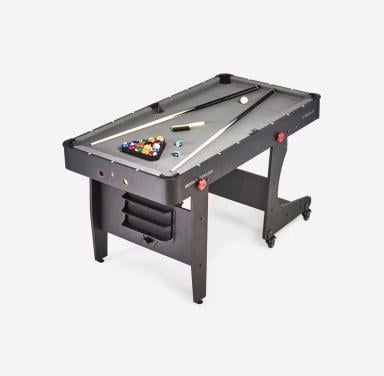 Opklapbare pooltafel BT 500 grijs laken Pongori (Decathlon)