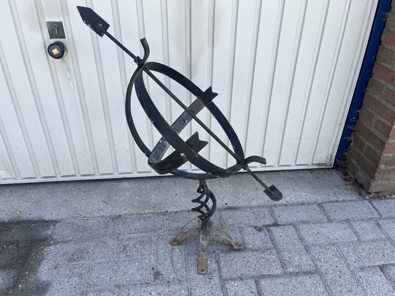 Zonnewijzer ijzer half open 38 cm