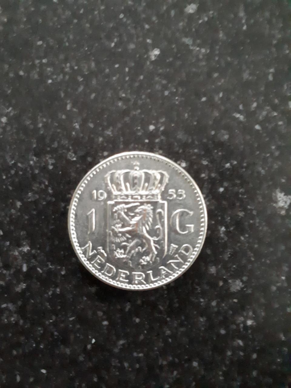 Zilveren gulden Juliana 1955