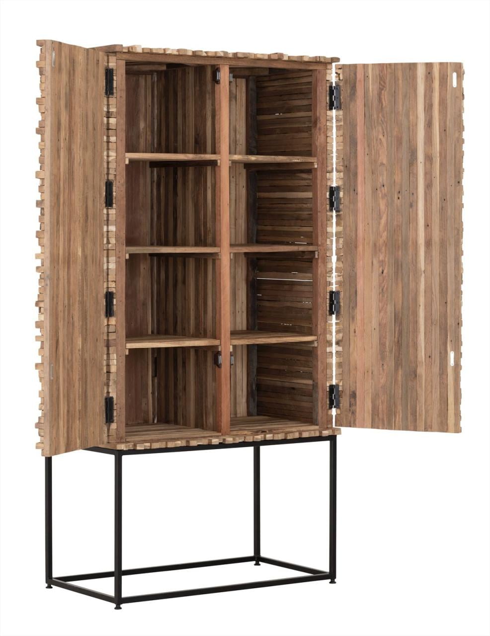 Teak bergkast Sticks, nu als showmodel afgeprijsd