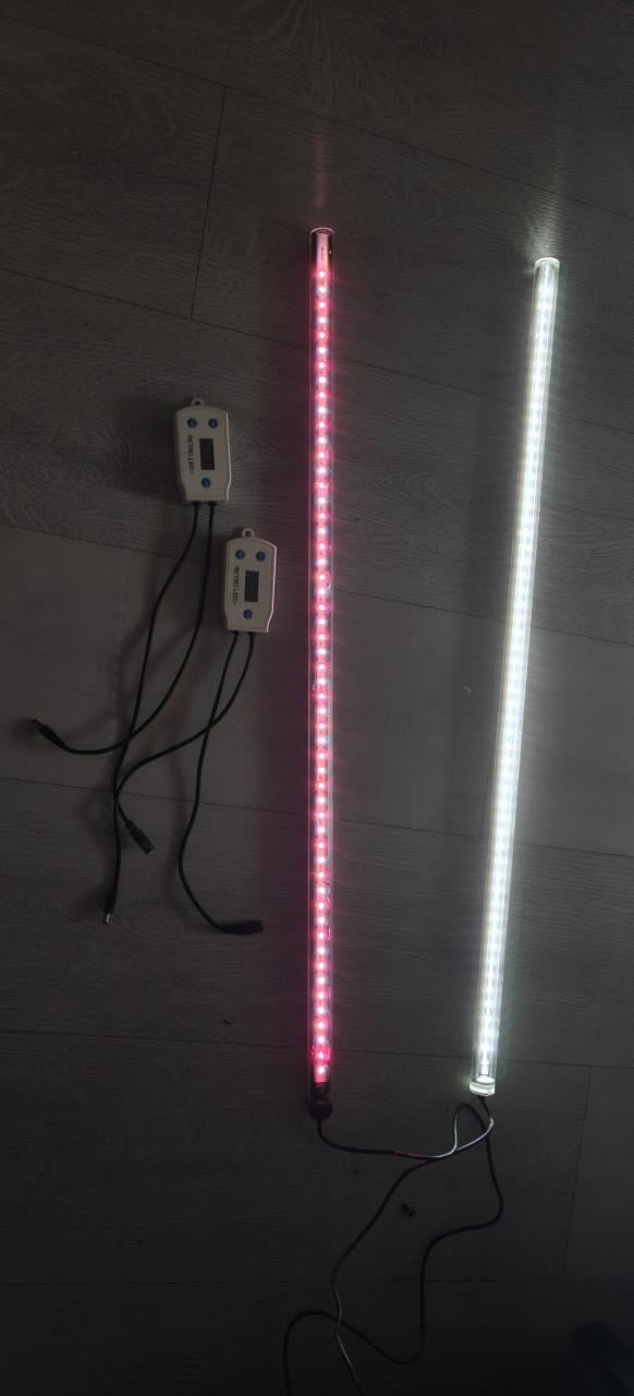 Twee retro led lampen voor terrarium of aquarium