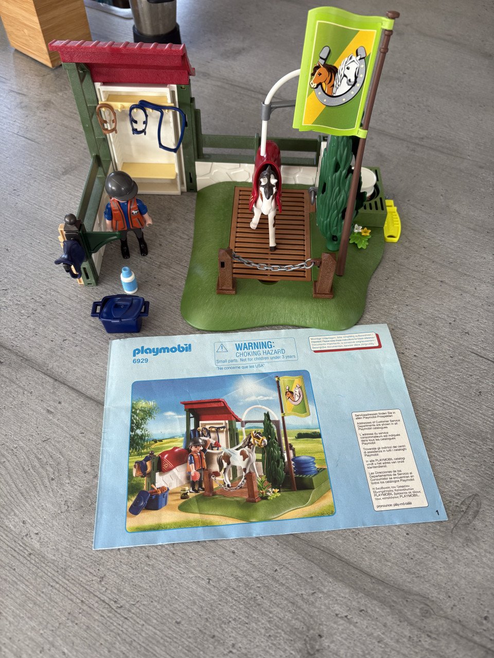 Playmobil paarden wasstraat