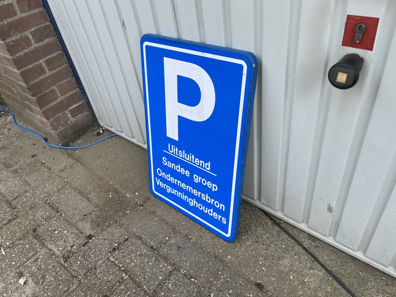 Bord "Vergunningshouders"