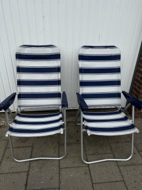 2x opvouwbaar aluminium campingstoelen lichtgewicht en duurzaam kwaliteit