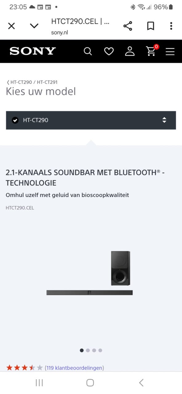 Sony Soundbar met Bluetooth