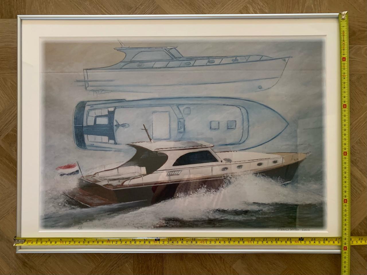 4 originele nautische schilderijen van Marco Kaller