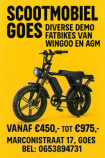 Scootmobiel -Goes Heeft diverse Demo  Fatbikes staan