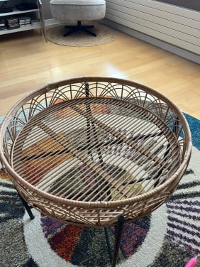 Rotan tafeltje Maten: 52 hoog 60 breed